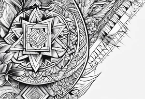 Danish and Filipino half arm sleeve tattoo idea