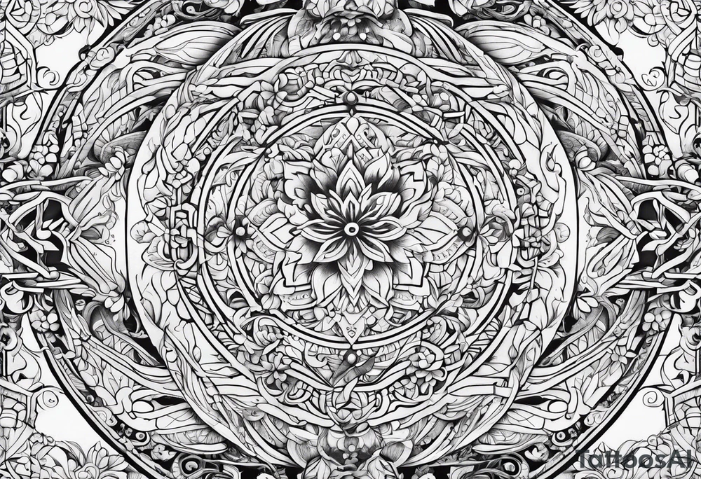pattern lines tattoo idea