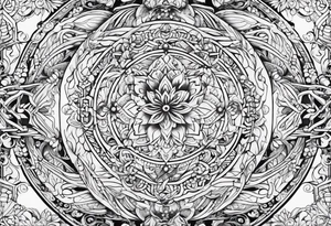 pattern lines tattoo idea