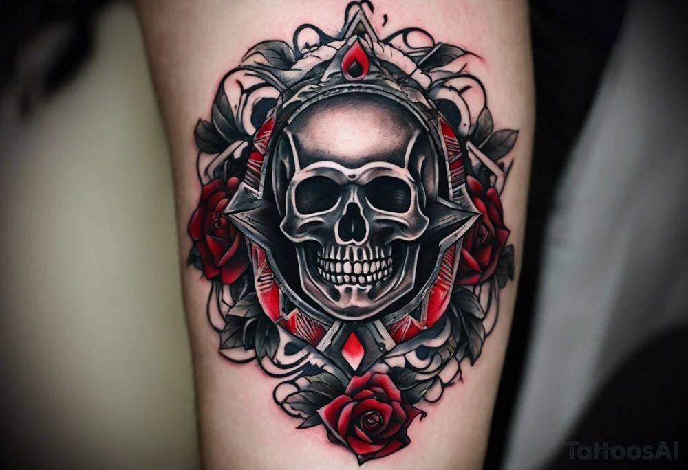 Ok so on my forearm I was wanting like a nitrous bottle with a line going into my veins and like lines weaving in and out of my veins all the way up to my chest and have a turbo heart on my left peck but on the I was also wanting brother hood embedded on the lines tattoo idea