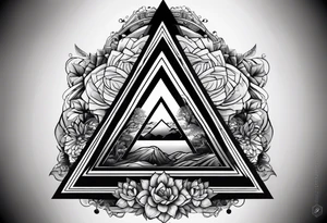 psychedelic triangle tattoo idea