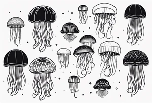 Playful Jellyfish tattoo idea