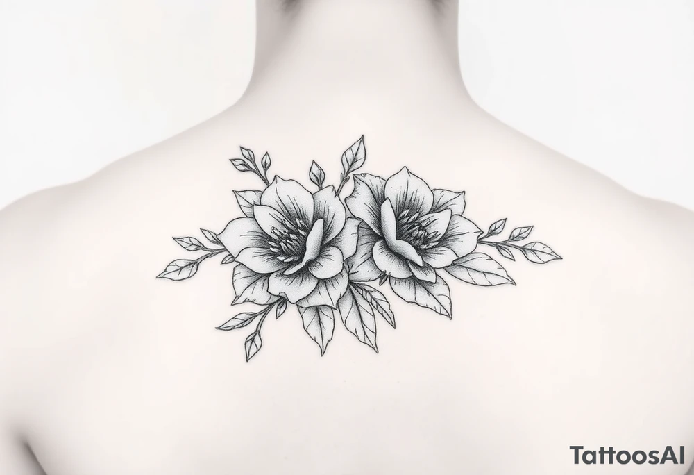 Couples tattoo flowers tattoo idea