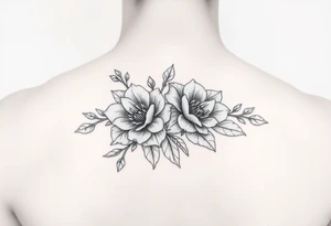 Couples tattoo flowers tattoo idea