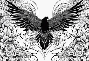 cursive writing "one day i am going to grow wings" with wings on either side tattoo idea