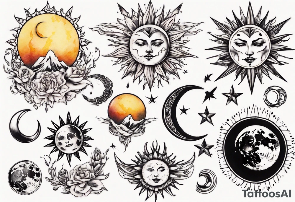 Sonne Mond tattoo idea