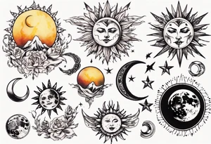 Sonne Mond tattoo idea