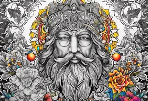 Man and god's tattoo idea