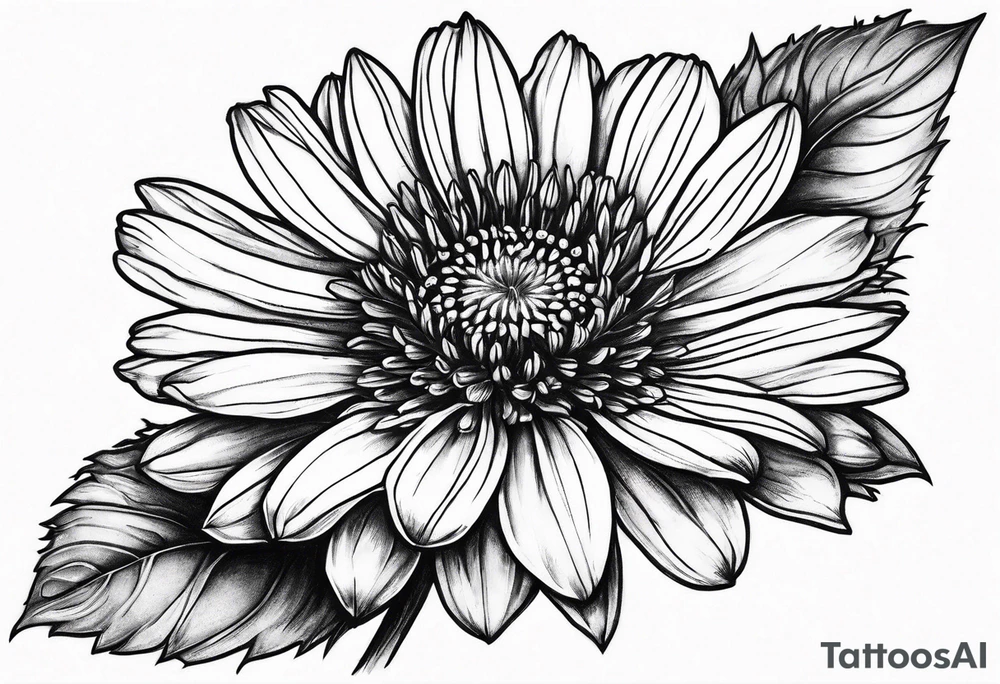 Indian blanket flower cosmos tattoo idea