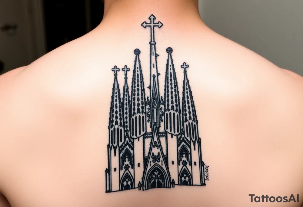sagrada familia church Barcelona tattoo idea