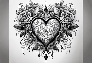 melting heart tattoo idea