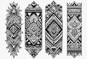African tribal forearm tattoo idea