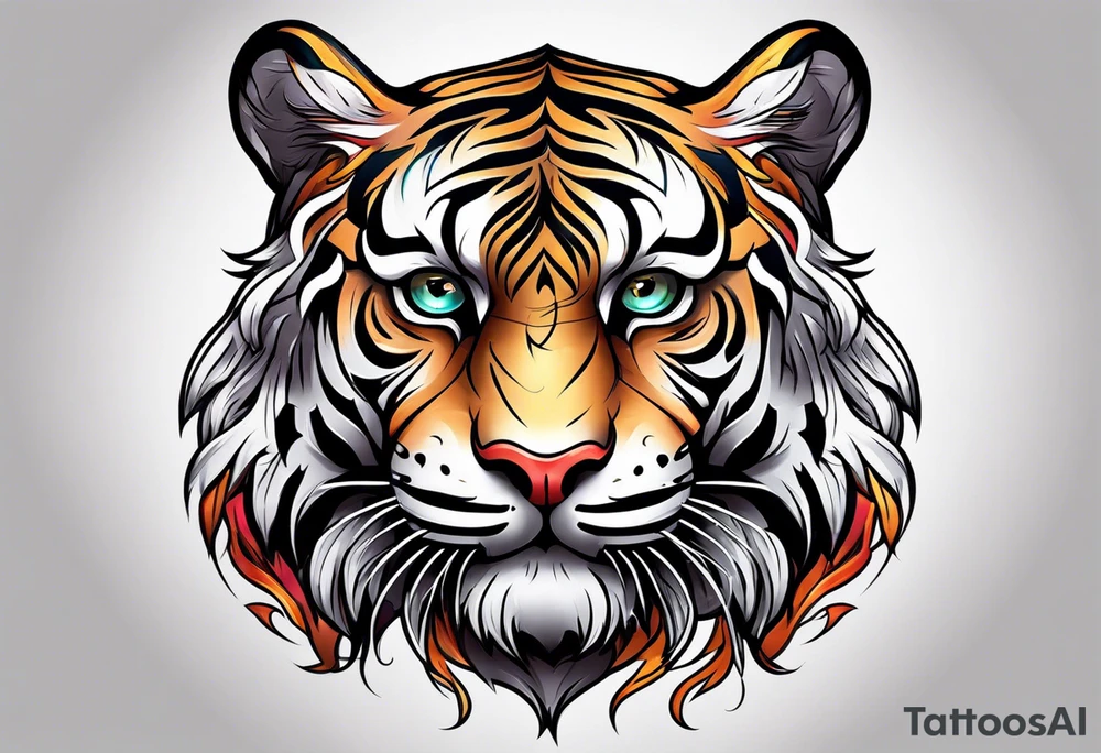 Tiger Head tattoo idea