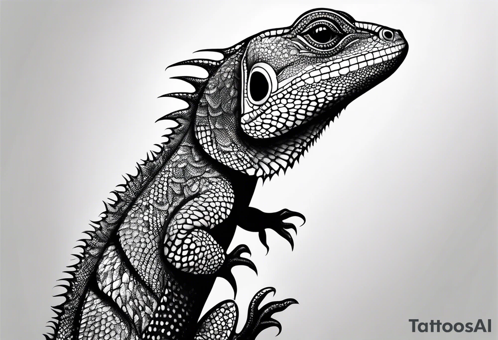 a lizard with a dark shadow following tattoo idea a lizard with a dark shadow following tattoo idea