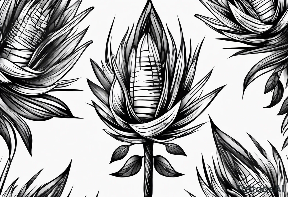 crossed paintbrushes tattoo idea
