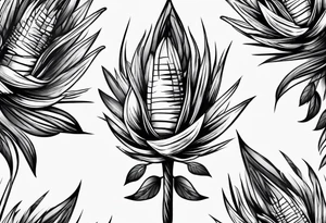 crossed paintbrushes tattoo idea