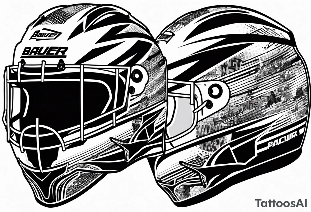 Bauer 4500 hockey helmet with number 15 on it tattoo idea