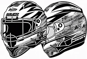 Bauer 4500 hockey helmet with number 15 on it tattoo idea