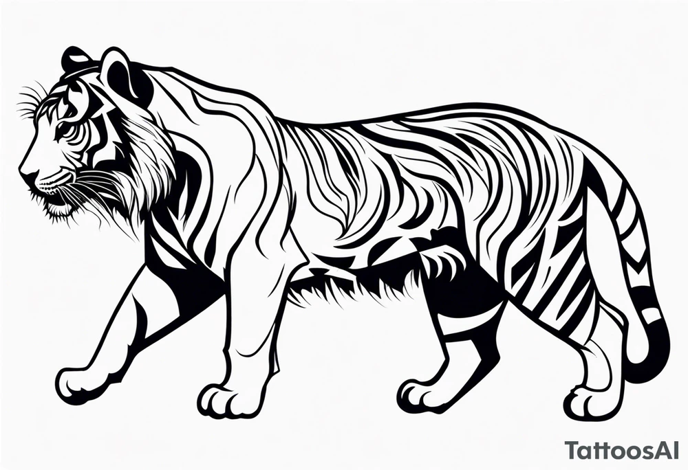 tiger tribal tattoo idea