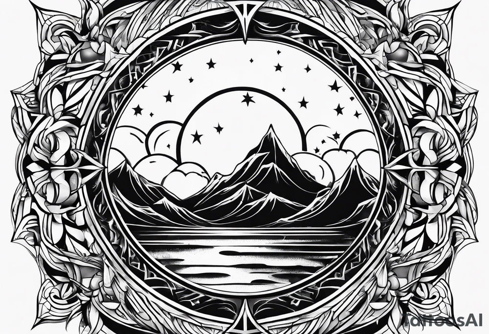 sacred moon tattoo idea