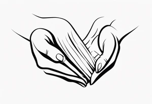 Hands open in a gesture of giving or recei tattoo idea
