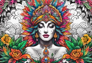 Marijuana and Psychedelic inspired tattoo tattoo idea