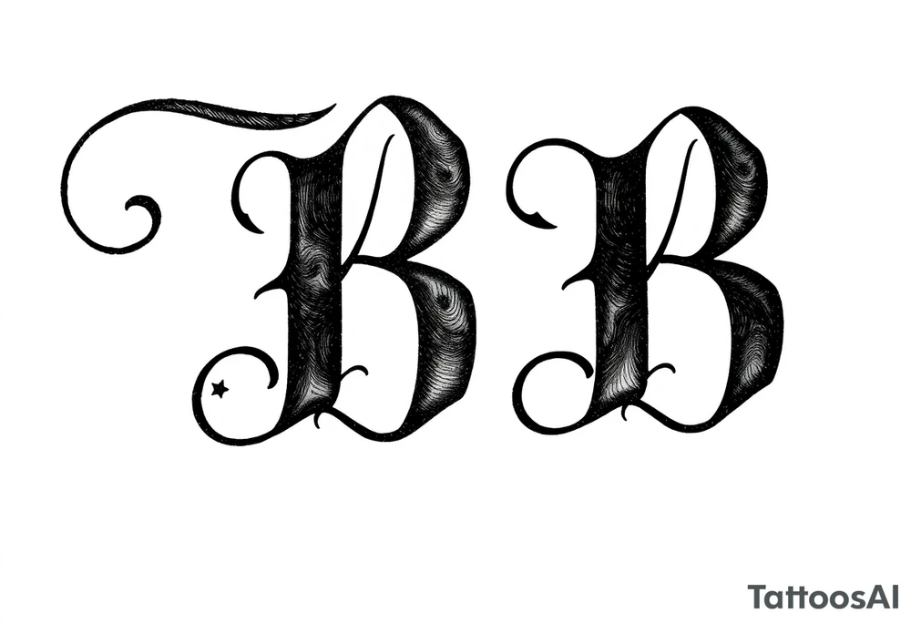 The letters "BB", with the letters overlapping, make it look artsy tattoo idea