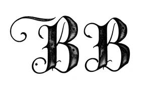 The letters "BB", with the letters overlapping, make it look artsy tattoo idea