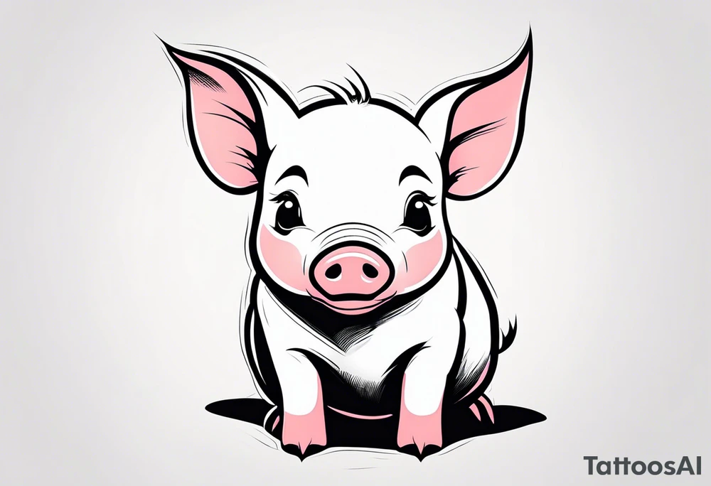 very cute piglet. tattoo idea