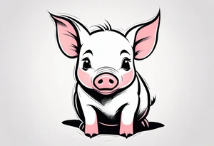 very cute piglet. tattoo idea