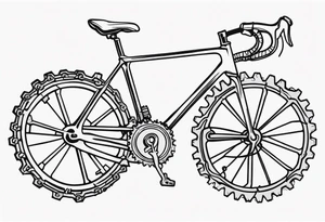bicycle chain and gear tattoo idea