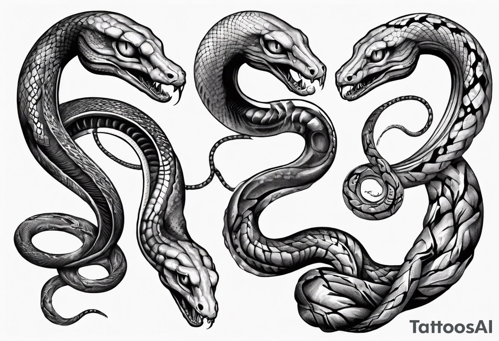 snake on lovecraft theme tattoo idea
