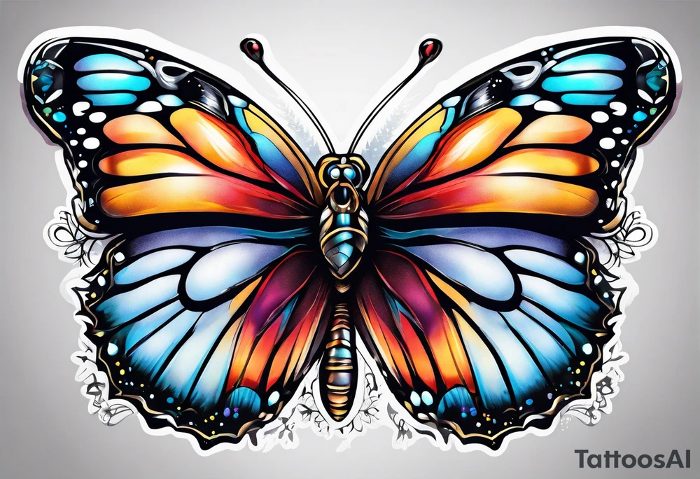 butterfly snow tattoo idea