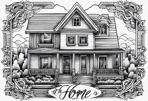 Home is the people tattoo idea