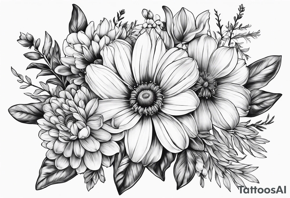 wildflowers tattoo idea