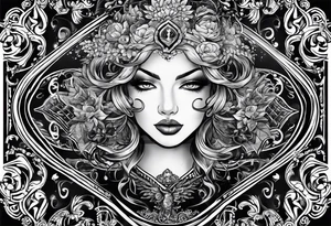 word "MRBG" 
black blackground tattoo idea