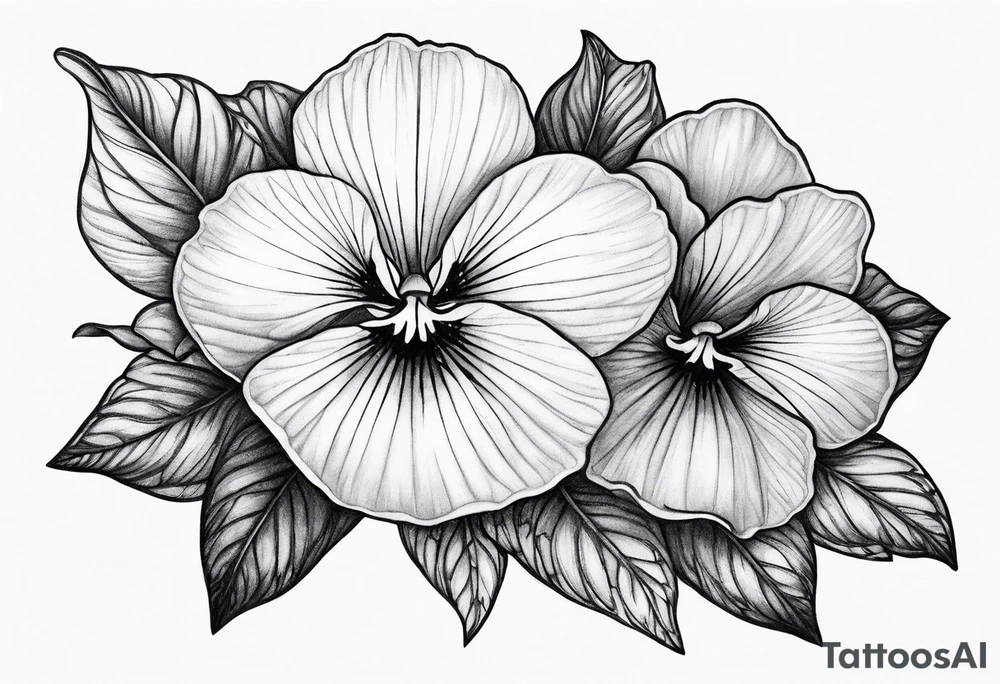 Violets tattoo idea