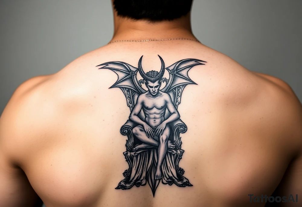 Lucifer sitting on this throne tattoo idea