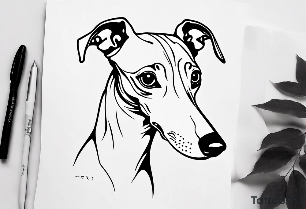 Italian greyhound tattoo idea