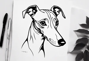 Italian greyhound tattoo idea