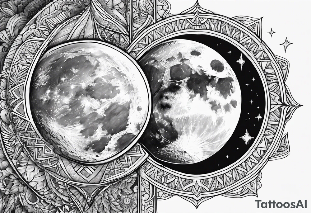 sacred moon tattoo idea