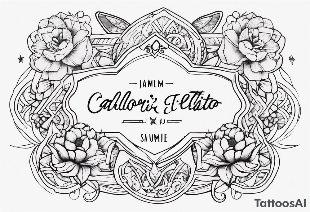 Tatto with childrens names tattoo idea