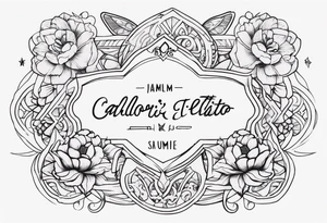 Tatto with childrens names tattoo idea