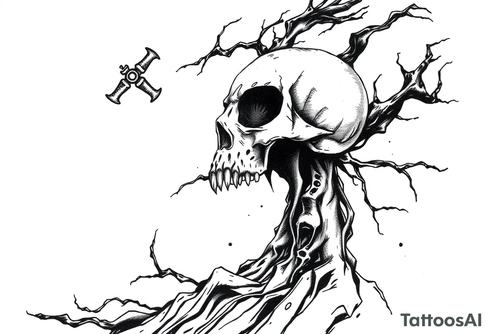 Black plague tattoo idea