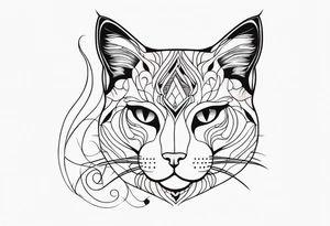 a beautiful cat tattoo idea