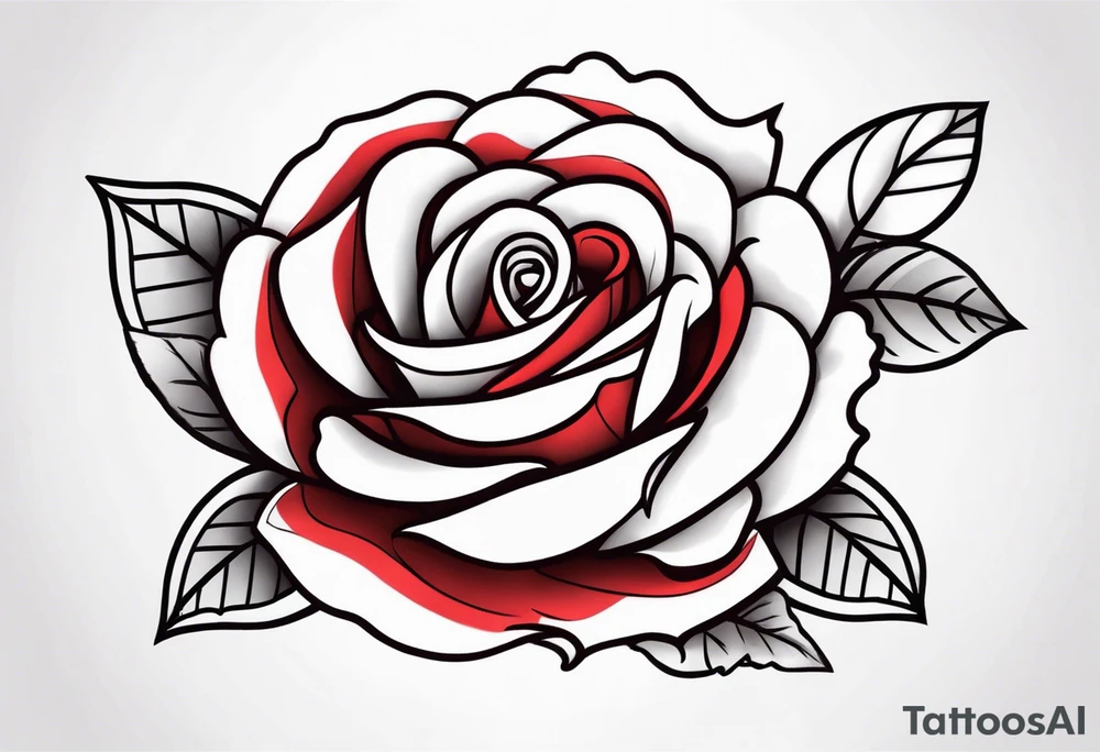 traditional roses red tattoo idea