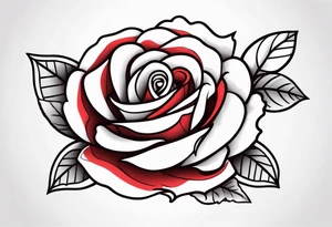 traditional roses red tattoo idea