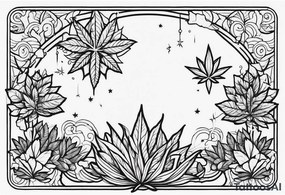 Marijuana and Psychedelic inspired tattoo tattoo idea