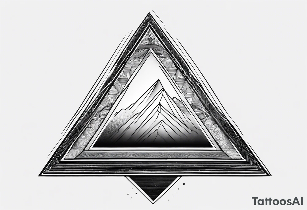 A triangle with nothing inside of it very simple, just a 10 lines tattoo idea A triangle with nothing inside of it very simple, just a 10 lines tattoo idea