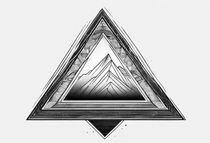 A triangle with nothing inside of it very simple, just a 10 lines tattoo idea